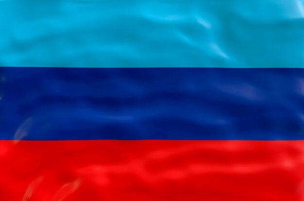 Bandeira nacional da República Popular de Lugansk Fundo com bandeira da República Popular de Lugansk