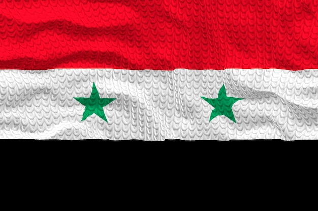 Foto bandeira nacional da síria fundo com bandeira da síria