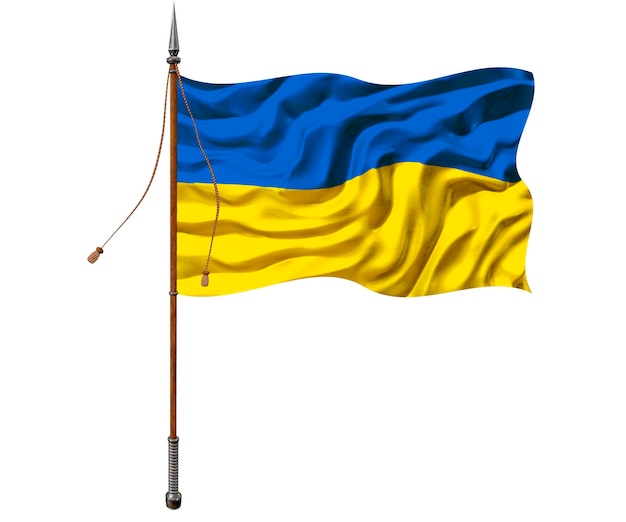 Bandeira nacional da Ucrânia Fundo com bandeira da Ucrânia