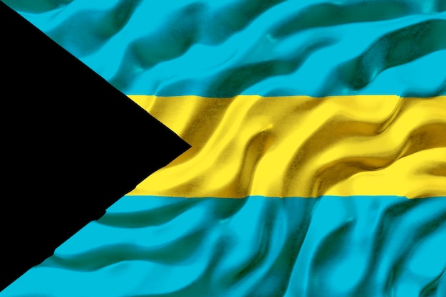 Foto bandeira nacional das bahamas fundo com bandeira das bahamas