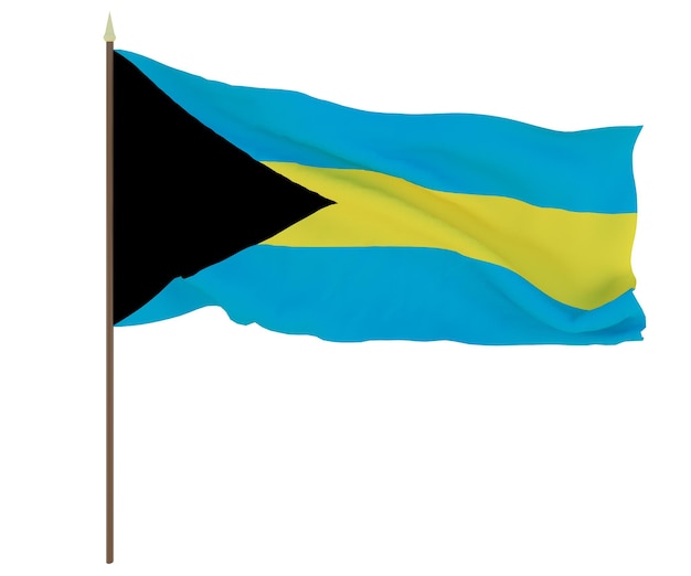 Foto bandeira nacional das bahamas fundo com bandeira das bahamas