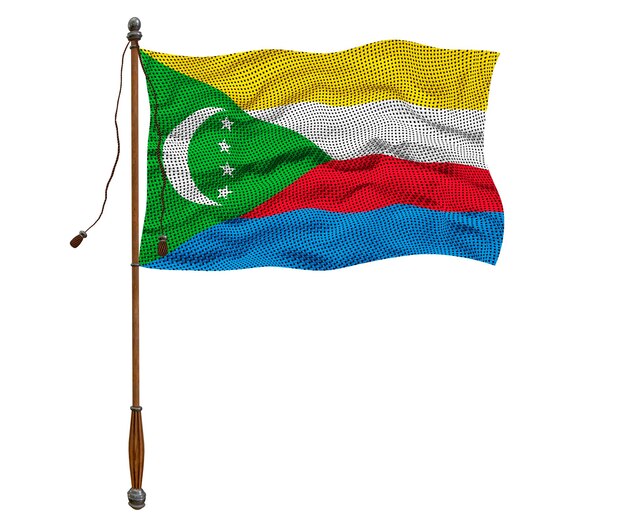 Bandeira nacional das Comores Fundo com bandeira das Comores