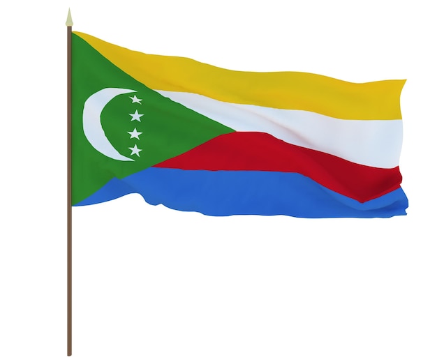 Bandeira nacional das Comores Fundo para editores e designers Feriado nacional