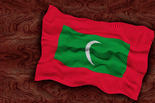 Bandeira nacional das Maldivas Fundo com bandeira das Maldivas