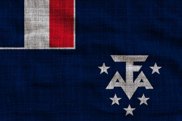 Bandeira nacional das terras antárticas do sul da França Fundo com bandeira das terras antárticas do sul da França