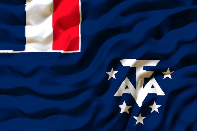 Bandeira nacional das terras antárticas do sul da França Fundo com bandeira das terras antárticas do sul da França