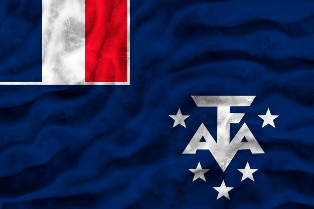 Bandeira nacional das terras antárticas do sul da França Fundo com bandeira das terras antárticas do sul da França