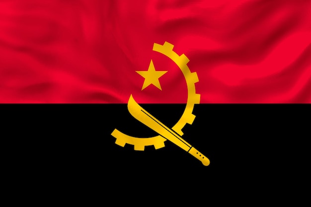 Bandeira nacional de Angola Fundo com bandeira de Angola