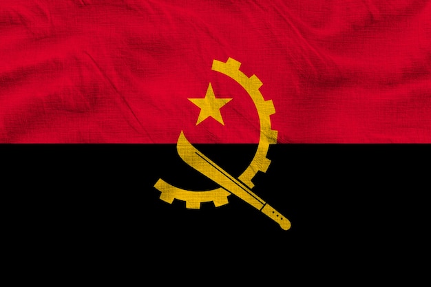 Bandeira nacional de Angola Fundo com bandeira de Angola