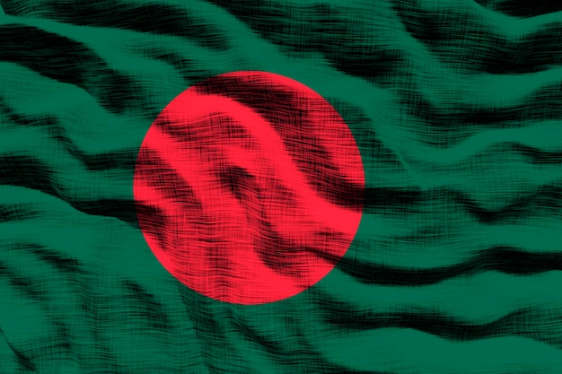 Bandeira nacional de Bangladesh Fundo com bandeira de Bangladesh