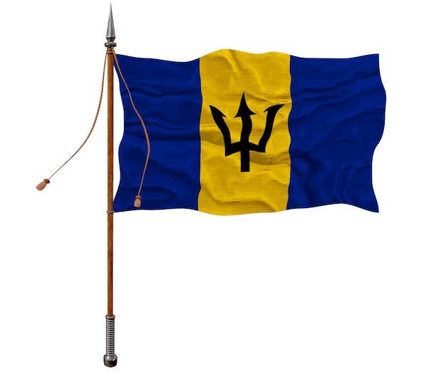 Bandeira nacional de Barbados Fundo com bandeira de Barbados