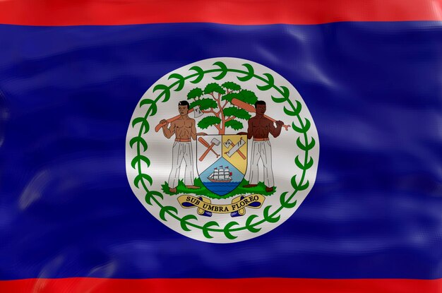 Bandeira nacional de Belize Fundo com bandeira de Belize