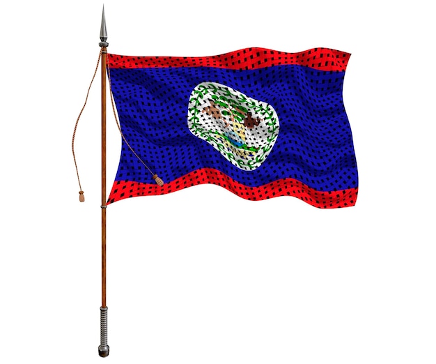 Bandeira nacional de Belize Fundo com bandeira de Belize