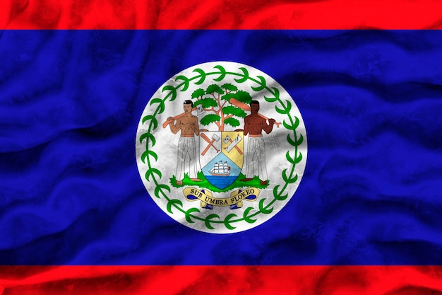 Bandeira nacional de Belize Fundo com bandeira de Belize