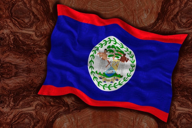 Bandeira nacional de Belize Fundo com bandeira de Belize