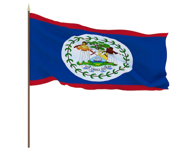 Bandeira nacional de Belize Fundo para editores e designers Feriado nacional