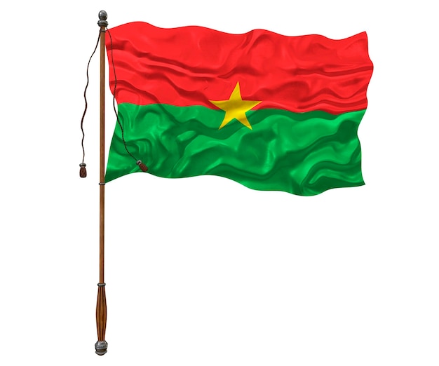 Foto bandeira nacional de burkina faso fundo com bandeira de burkina faso