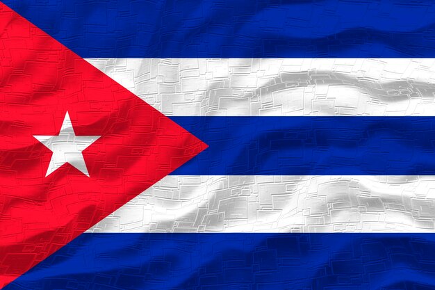 Bandeira nacional de Cuba Fundo com bandeira de Cuba
