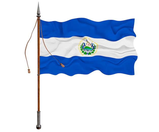 Bandeira nacional de El Salvador Fundo com bandeira de El Salvador