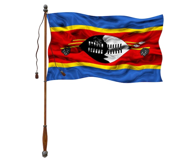 Bandeira nacional de Eswatini Fundo com bandeira de Eswatini