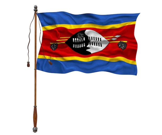 Bandeira nacional de Eswatini Fundo com bandeira de Eswatini