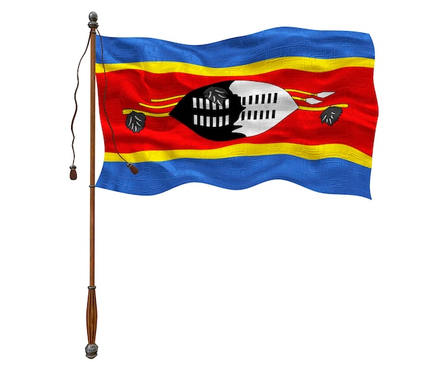 Bandeira nacional de Eswatini Fundo com bandeira de Eswatini