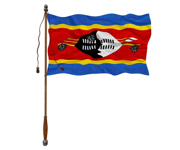 Bandeira nacional de Eswatini Fundo com bandeira de Eswatini