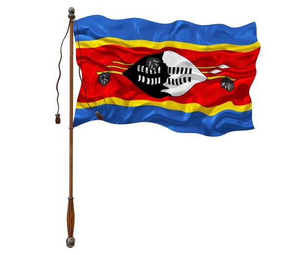 Bandeira nacional de Eswatini Fundo com bandeira de Eswatini