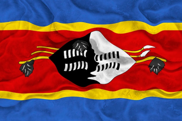 Bandeira nacional de Eswatini Fundo com bandeira de Eswatini