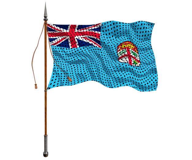 Bandeira nacional de Fiji Fundo com bandeira de Fiji