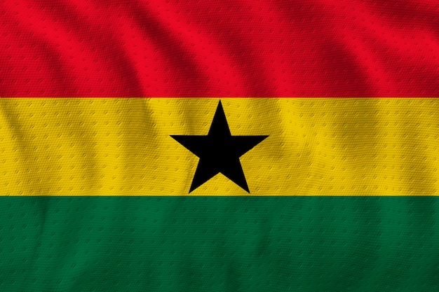 Bandeira nacional de Gana Fundo com bandeira de Gana