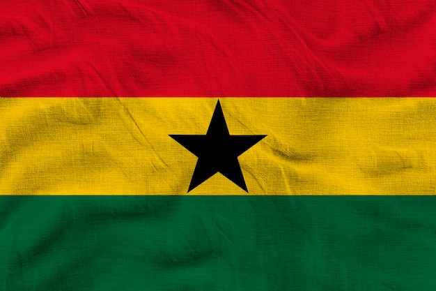 Bandeira nacional de Gana Fundo com bandeira de Gana