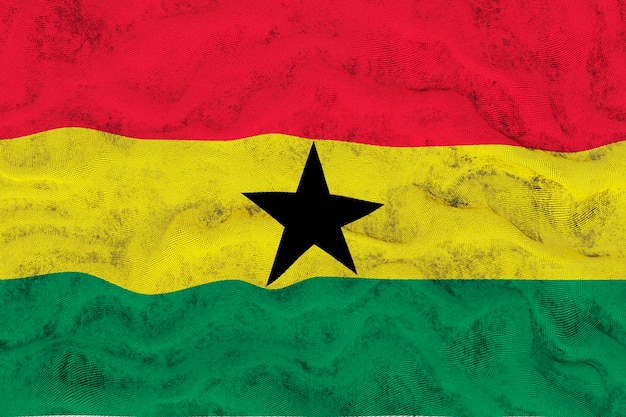 Bandeira nacional de Gana Fundo com bandeira de Gana