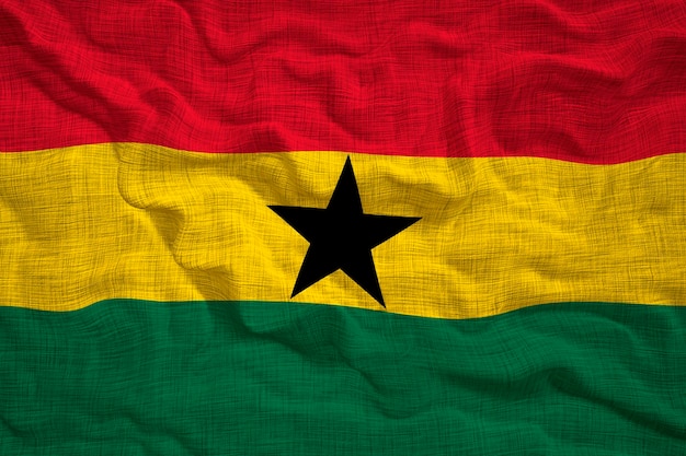 Bandeira nacional de Gana Fundo com bandeira de Gana