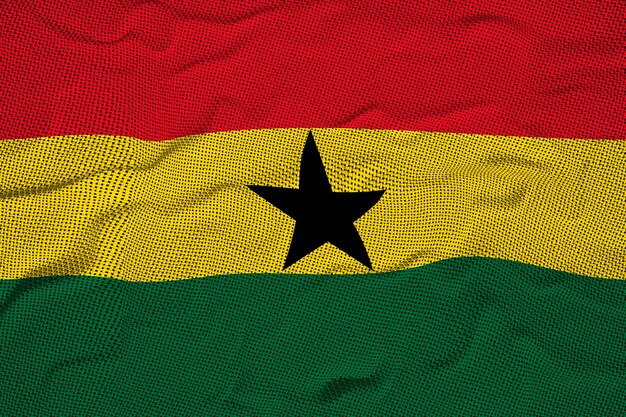 Bandeira nacional de Gana Fundo com bandeira de Gana