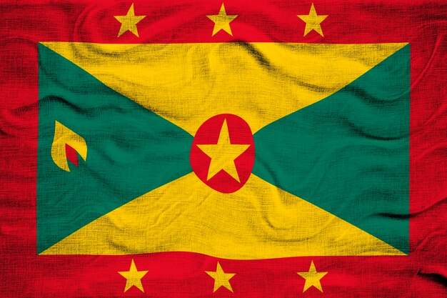 Bandeira nacional de Grenada Fundo com bandeira de Grenada