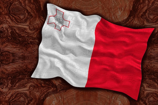 Bandeira nacional de Malta Fundo com bandeira de Malta