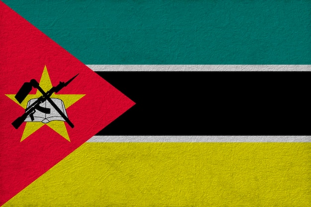 Foto bandeira nacional de moçambique fundo com bandeira de moçambique