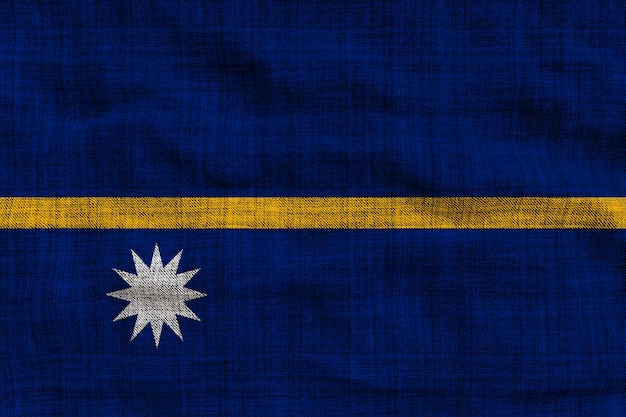 Bandeira nacional de Nauru Fundo com bandeira de Nauru