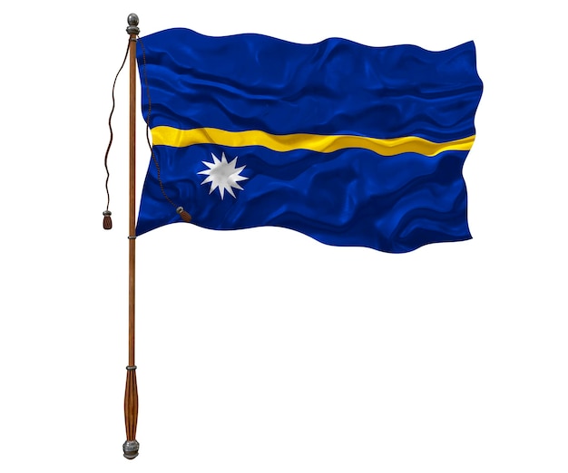 Bandeira nacional de Nauru Fundo com bandeira de Nauru