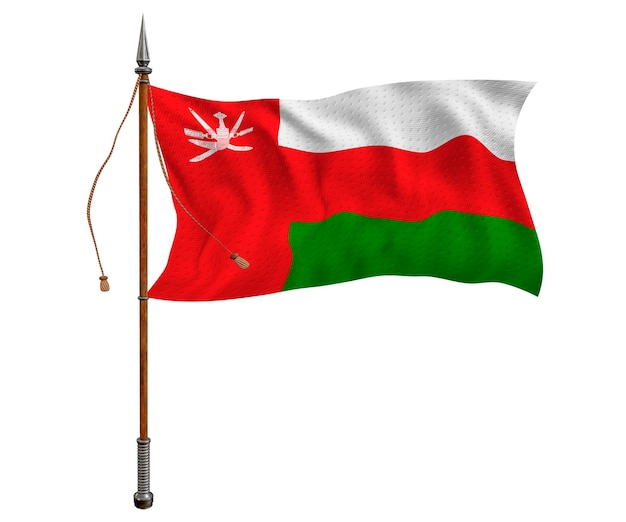 Bandeira nacional de Omã Fundo com a bandeira de Omã