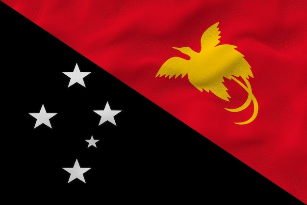 Bandeira nacional de Papua Nova Guiné Fundo com bandeira de Papua Nova Guiné