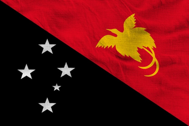 Bandeira nacional de Papua Nova Guiné Fundo com bandeira de Papua Nova Guiné