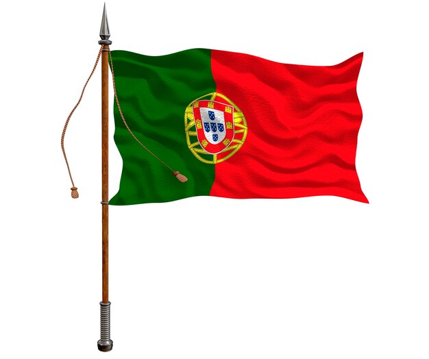 Foto bandeira nacional de portugal fundo com bandeira de portugal