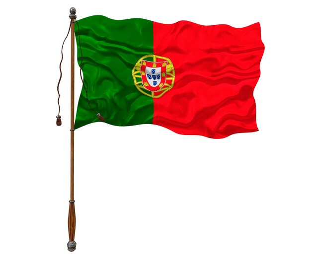 Foto bandeira nacional de portugal fundo com bandeira de portugal