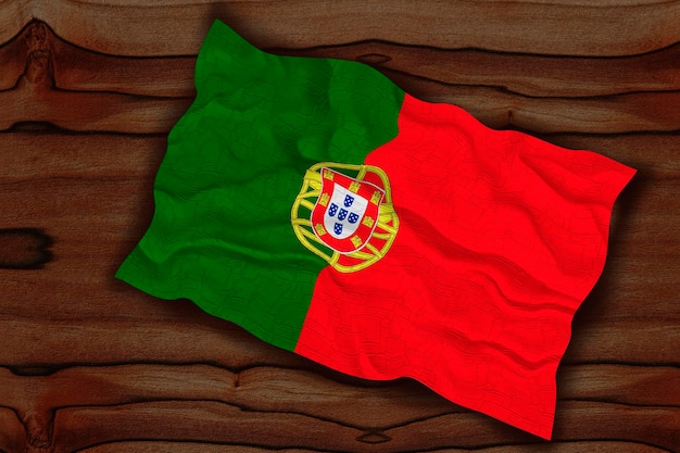 Foto bandeira nacional de portugal fundo com bandeira de portugal