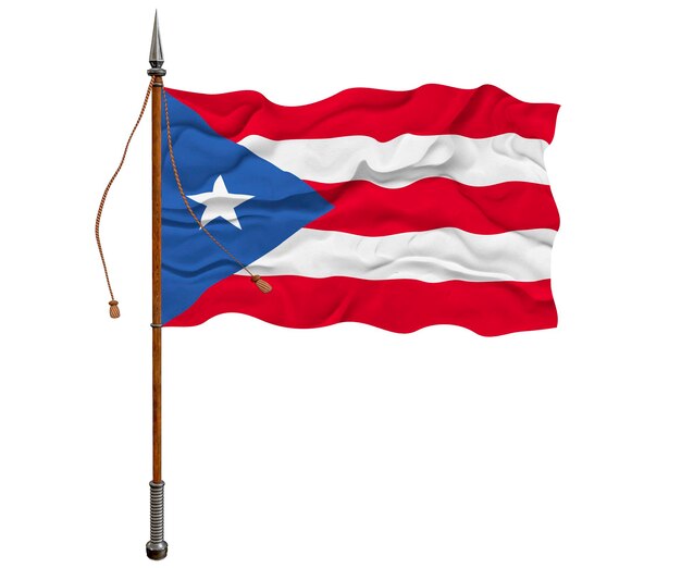 Bandeira nacional de PuertoRico Fundo com bandeira de PuertoRico