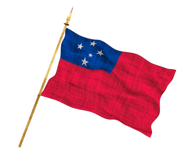 Bandeira nacional de Samoa Fundo com bandeira de Samoa