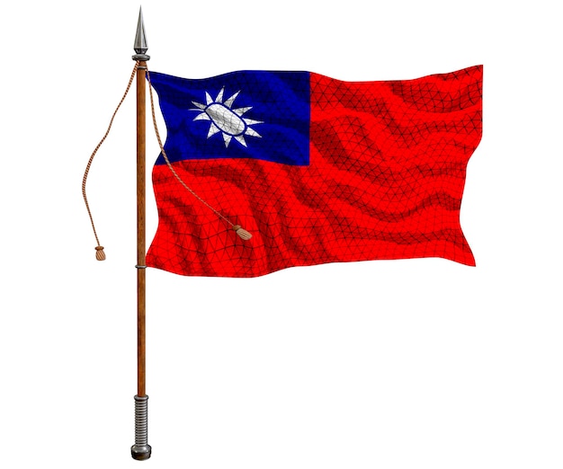 Bandeira nacional de Taiwan Fundo com bandeira de Taiwan