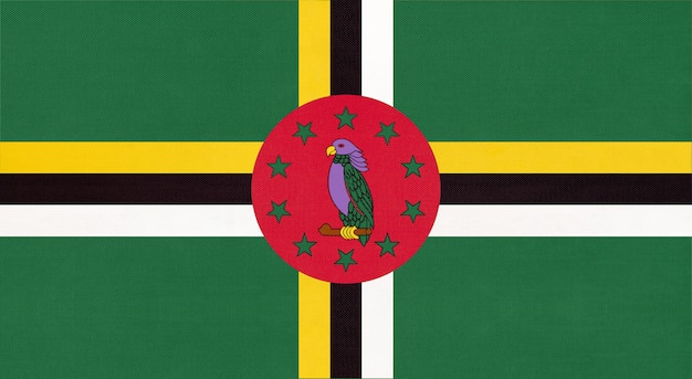 Bandeira nacional de tecido de dominica